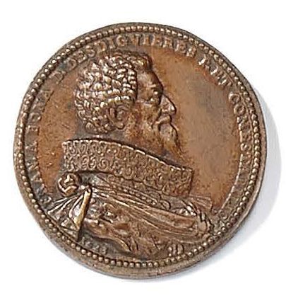 null François de bonne 1623 Médaille en bronze signée G. Dupré A/profil à la fraise...