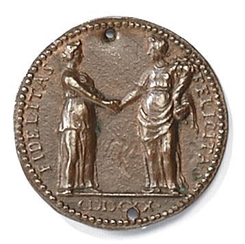 null Charles Albert duc de Luynes (1578-1621) Médaille en bronze percée en haut et...