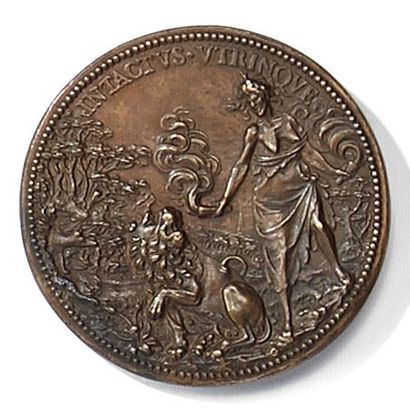 null Jean Louis Mogaret de la valette duc d'EPERON (1554-1642) Médaille en bronze...