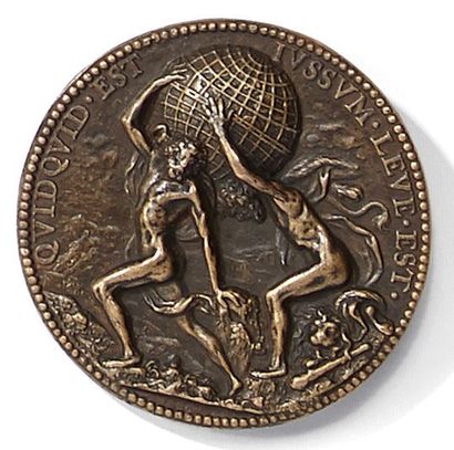 null Marquis d'Effiat et de Longjumeau ( mort en 1632). Médaille en bronze. Av: Buste...