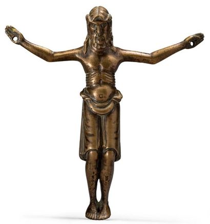null Christ d' applique en bronze style du XIIIème H: 15 - l: 15.5 cm