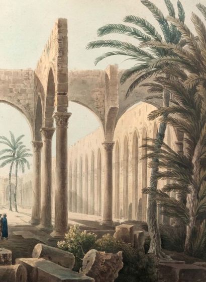 Louis-François CASSAS (1756-1827) Vue des ruines de la grande mosquée Dgiami El Garbie...
