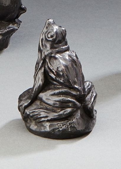 BONFILL Grenouille en bronze. Haut.: 8 cm