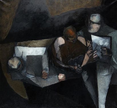 Paul ACKERMAN (1908-1981) Les heures immobiles Huile sur toile, signée en bas à droite,...