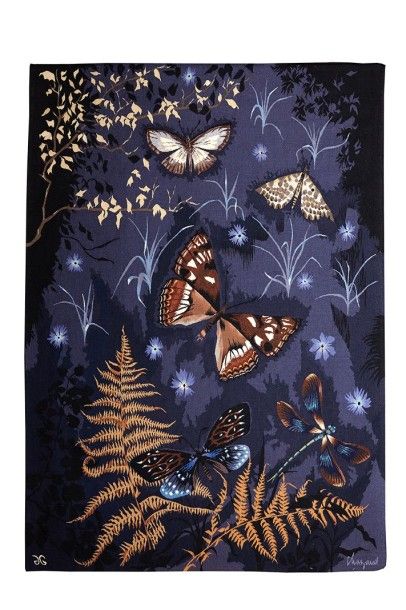 Georges CHAZAUD (XXème) Papillons Tapisserie d'Aubusson