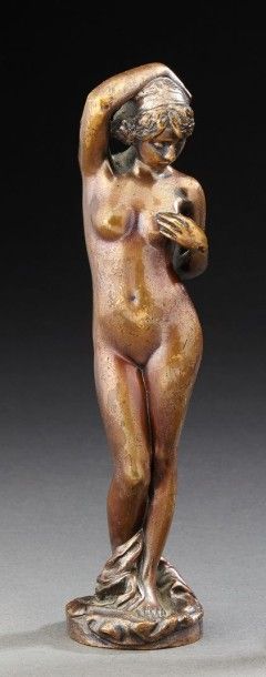 A CARON Bronze représentant une femme nue Haut.: 17,5 cm
