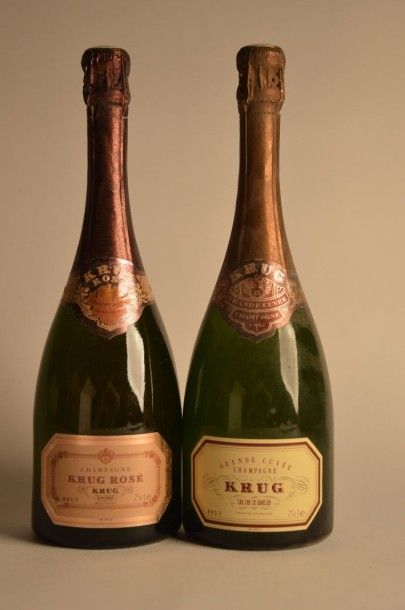 null 1 B CHAMPAGNE GRANDE CUVEE Krug NM; 1 B CHAMPAGNE BRUT Rosé Krug NM