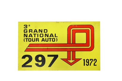 null Plaque 17ème tour de France automobile, 1972 Grand National concurrent n°29...
