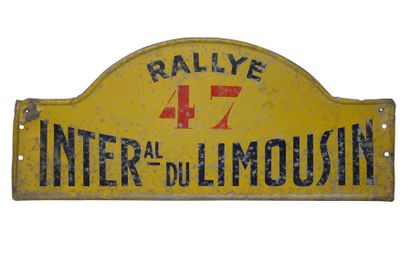 null Plaque Rallye International du Limousin concurrent N° 47