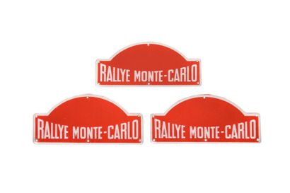 null Lot de trois plaques du Rallye de Monte Carlo