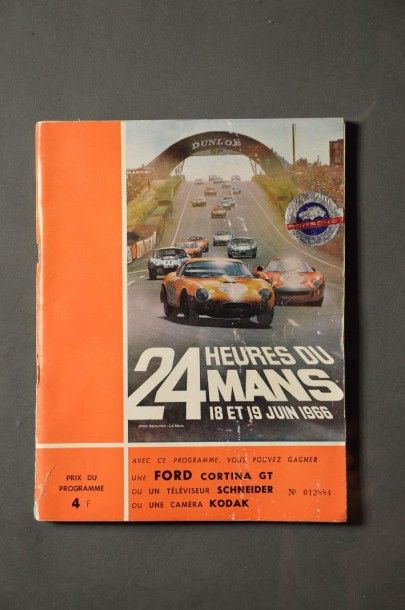 null Programme des 24h du Mans 1966 avec tableau de pointage