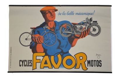 Petite affiche Cycles Favor Signée Bellenger...