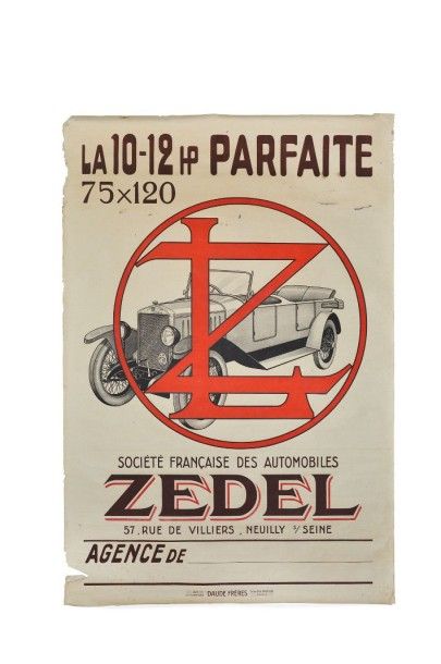 Affiche Société française des automobiles...