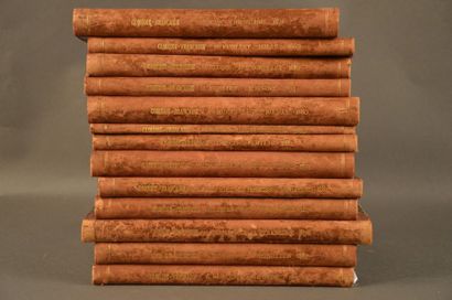 null Ensemble de 13 volumes reliés Comédie Française avec envois autographes de Alexandre...