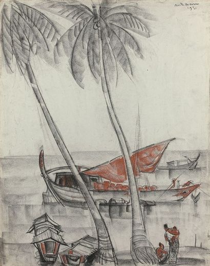 André MAIRE (1898-1985) Paysages animés réalisés pour la plupart au Vietnam
Ensemble...