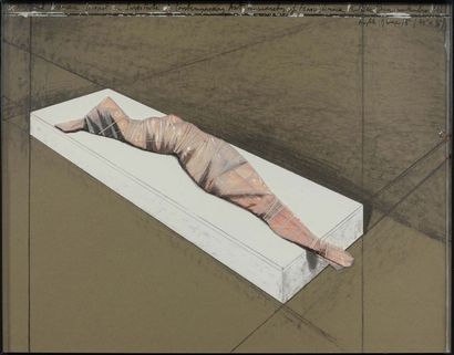 Christo (Né en 1935) 
Wrapped Woman (Project for Institute of
Contemporary Art, University...