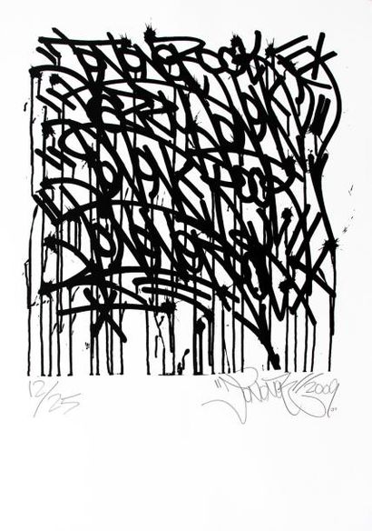 JONONE (Né en 1963) Urban Calligraphy 2009 Sérigraphie 12/25 70 x 100 cm