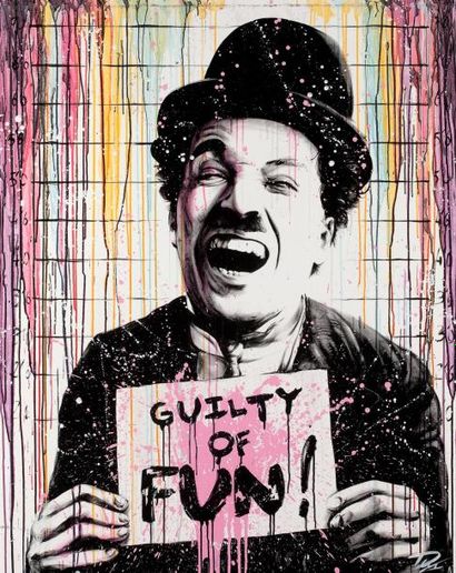 Julien DURIX (né en 1991) Guilty of fun Acrylique sur toile signée en bas à droite...