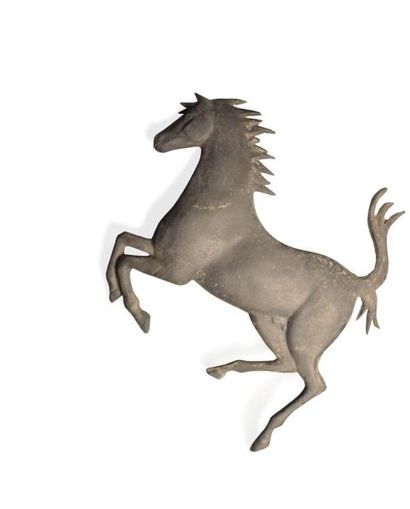 null Emblème de la marque FERRARI, 
cheval cabré ou Cavalino Rampante en fibre de...