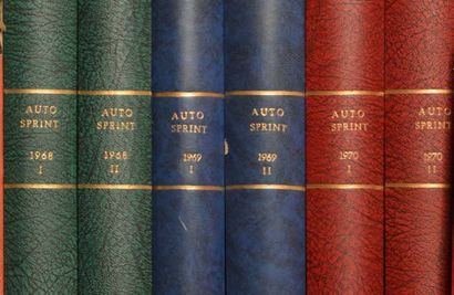 null Collection 
de la revue Auto Sprint en 16 volumes dont 15 reliés toile avec...