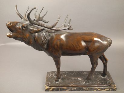 Pallenberg Joseph Franz (1882-1946) « Cerf au brame »
Épreuve en bronze, à patine...