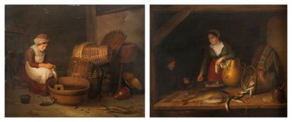 Jenny LEGRAND (Active à Paris au XIXème siècle) 
La marchande de poissons 
L'écailleuse...