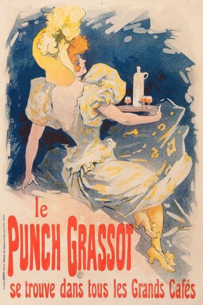 Jules Chéret 
Le punch GRASSOT. Imprimeur Chaix. Entoilée.
120 x 86 cm