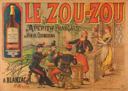 null CHOUQUET, ill.
Le ZOU-ZOU. Apéritif au quinquina. A. Guillot à Blanzac (Charente)....