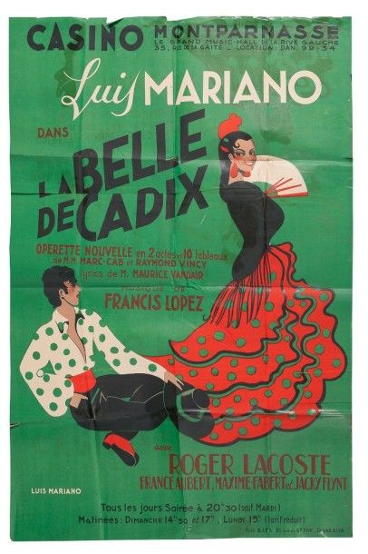 null Casino de Montparnasse
La Belle de Cadix. Opérette française avec Louis MARIANO,...