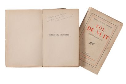 Antoine de SAINT-EXUPERY 
Terre des Hommes Paris, Gallimard, 1939. Un vol. in-12,...