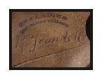 RENE JEANDELLE (1883-1935) pour RAMBERVILLERS Epreuve en céramique émaillée irisé...