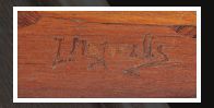 Louis MAJORELLE (1859-1926) Table d'appoint en acajou et placage de bois exotique...