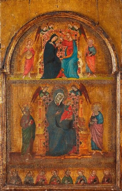 Ecole italienne du XIVIIIème siècle 
Vierge à l'enfant
Tempera sur bois
59 x 38 cm
(quelques...
