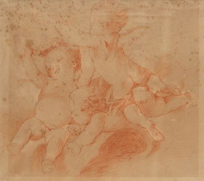 Ecole Française du XVIIIème siècle 
Putti
Sanguine sur papier
38x43 cm à vue