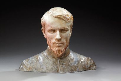 EMILE DECOEUR (1876-1953) et FERNAND DAVID (1872-1927), sculpteur Sculpture en faïence...
