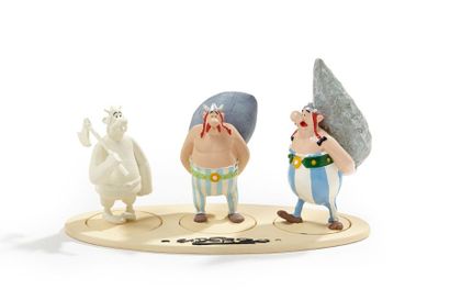 PIXI Astérix et Obélix - Uderzo Obélix évolution Trois figurines en métal peint à...