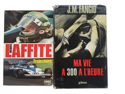 null Lot comprenant deux livres comprenant "Trajectoire" par Jacques Laffite Ed....