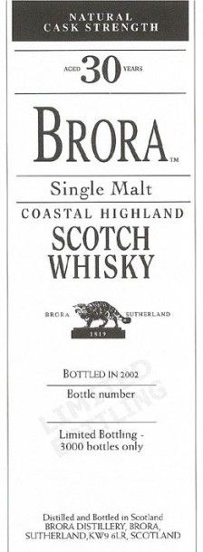 null 1 B WHISKY Brora 30 ans - First release. Ecosse. 1972, Embouteillé en 2002 -...