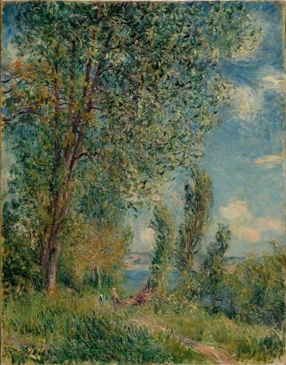 Alfred SISLEY (1839-1899) Le coup de vent, Matin de Mai, 
exécuté vers 1890
Huile...