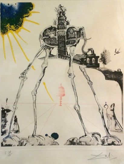 Salvador DALI (1904-1989) 
Lithographie, numérotée 38/175
76 x 53 cm