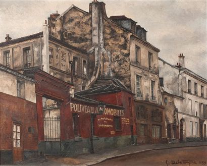 Germain DELATOUSCHE (1898 - 1966) 
Rue Poliveau, 1939
Huile sur toile, signé et daté...