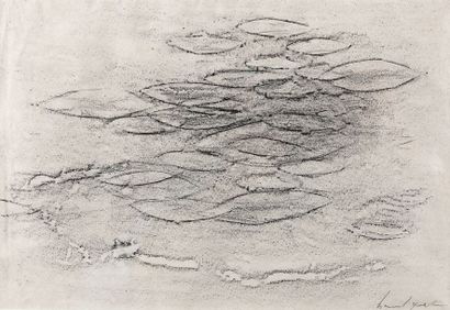 Bernard QUENTIN (né en 1923) 
Hommage nymphéas (diptyque)
Paire de crayon sur papier...