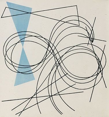 Sophia TAEUBER-ARP (1889-1943) 
Passion de lignes
Lithographie sur papier, portant...
