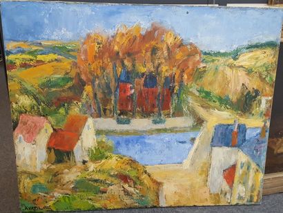 Charles KUAPIL (1884-1957) 
L'automne
Huile sur toile, signée en bas à gauche, titrée...