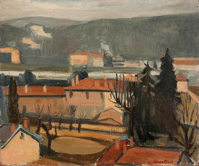 Antoine CHARTRES (1903 - 1968) 
Paysage, 1929
Huile sur toile, signée et datée en...