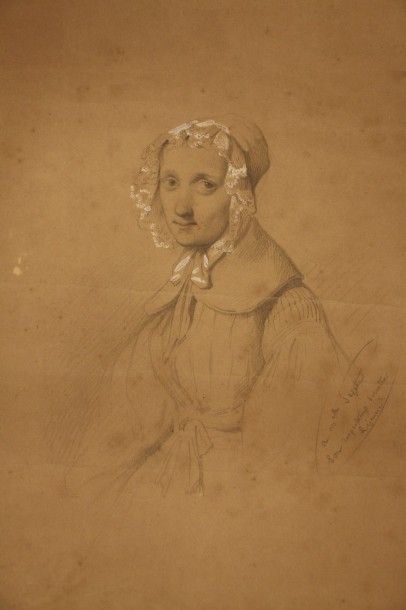 Louis François LEJEUNE (1775 - 1848), attribué à 
Portrait de jeune fille
Mine de...