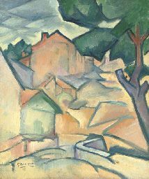 André LHOTE (1885-1962) La rue d'Assas, 1907
Huile sur papier marouflé sur toile,...