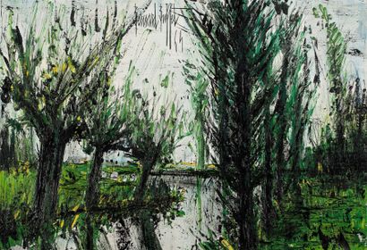 Bernard BUFFET (1928-1999) Arbres, près de la rivière, 1964 Huile sur toile, signée...
