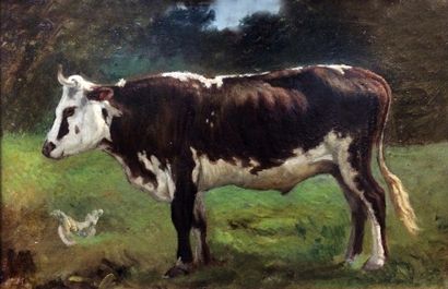 Paul HUET (1803-1869) Boeuf dans la vallée de Beuzeval
Vache normande
Deux d'huiles...