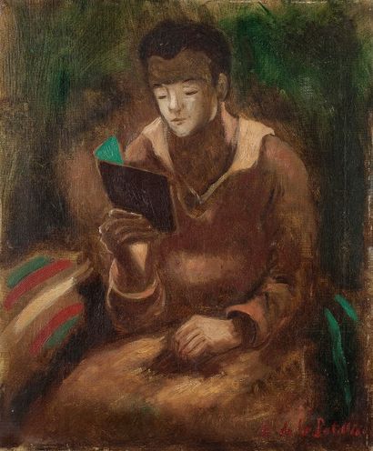 Amédée de LA PATELLIERE (1890-1932) 
La lecture
Huile sur toile, signée en bas à...